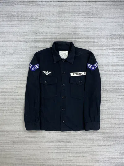 Pre-owned Hysteric Glamour Vintage Rodeo Crowns Military Style Button Ups Shirt In Black