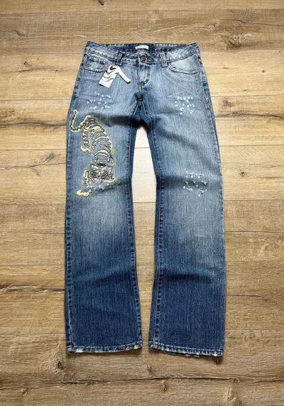 Pre-owned Hysteric Glamour Vtg If Six Was Nine Stlyle Tiger Jeans In Blue