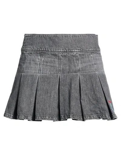 Hysteric Glamour Woman Denim Skirt Black Size 27 Cotton In Gray