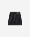 Hysteric Glamour Women S Apple Panda Embroidered Side Lace-up Denim Mini Skirt Black