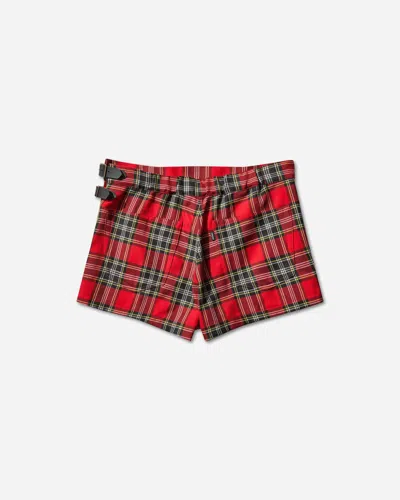 Hysteric Glamour Women S Disco Sucks Pleated Shorts Red