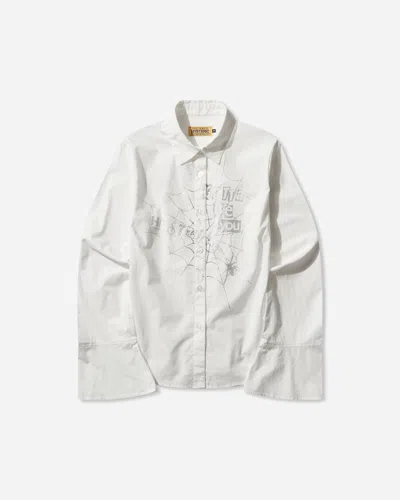 Hysteric Glamour Women S Hysteric Spider Lace-up Frill Cuff Blouse White