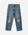 Hysteric Glamour Women S Snake Loop Distressed Cropped Denim Pants Indigo In Blue