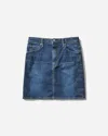 Hysteric Glamour Women S Snake Loop Tight Denim Skirt Light Indigo In Blue