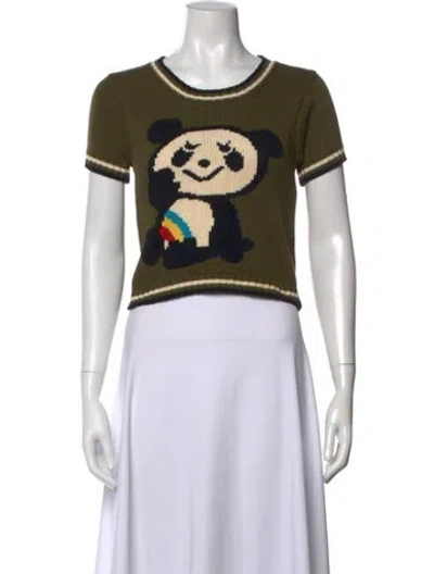 Pre-owned Hysteric Glamour Wool Graphic Print T-shirt In Green