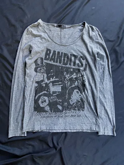 Pre-owned Hysteric Glamour X If Six Was Nine Bandits From Bands Of Your Own Rock Out Long Sleeve In Grey