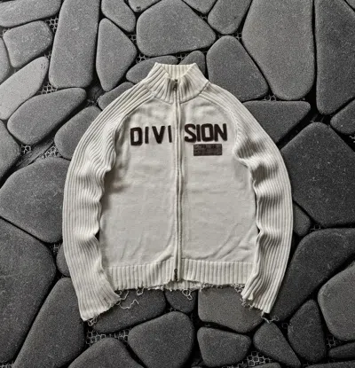 Pre-owned Hysteric Glamour X If Six Was Nine Division Zip Distressed Grunge Sweater Junya Watanabe Style In White