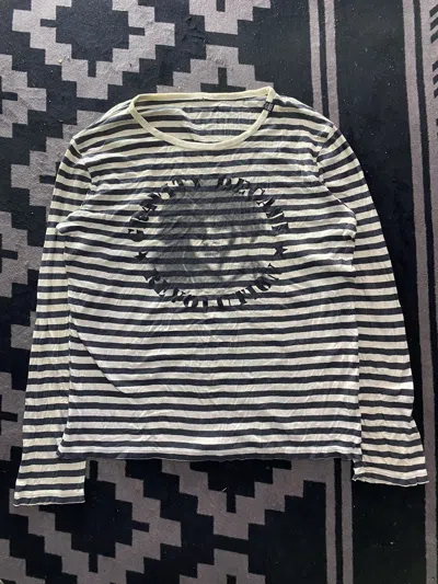 Pre-owned Hysteric Glamour X If Six Was Nine Dohc Gravity Decade Revolution Striped Longsleeve Tshirt (size Large)