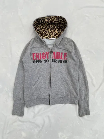 Pre-owned Hysteric Glamour X If Six Was Nine Enjoyable Open Your Mind Colza Zip Hoodie In Silver