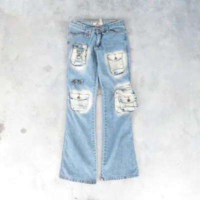 Pre-owned Hysteric Glamour X If Six Was Nine Modernistic Flare Multipocket Punk Utility Cargo Pant In Light Blue