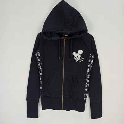 Pre-owned Hysteric Glamour X If Six Was Nine Needgoneglad News Skull Mickey Seditionaries Hoodie In Black