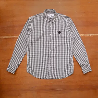 Pre-owned Hysteric Glamour X If Six Was Nine Ss13 Comme Des Garçons Play Plaid Checkered Shirt In Black White