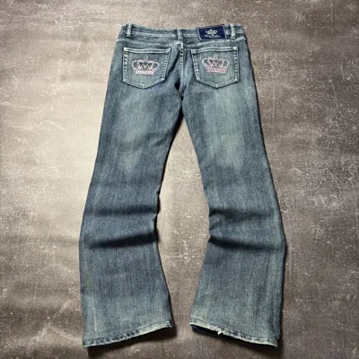Pre-owned Hysteric Glamour X If Six Was Nine Victoria Beckham Flare Jeans Y2k If Six Was Nine Style In Blue