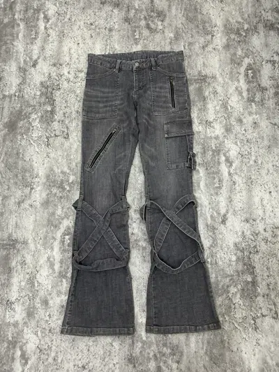 Pre-owned Hysteric Glamour X If Six Was Nine Vintage Boot Cut Bondage Multipocket Jeans In Grey