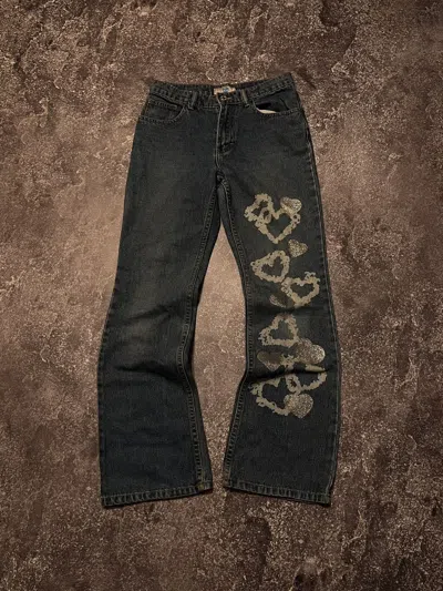 Pre-owned Hysteric Glamour X If Six Was Nine Vintage If Six Was Nine Style Flared Jeans Y2k In Dark Blue