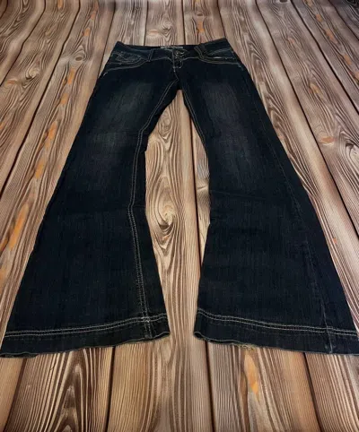 Pre-owned Hysteric Glamour X If Six Was Nine Vintage Ifsixwasnine Lgb Japan Style Flared Jeans Y2k In Dark Blue