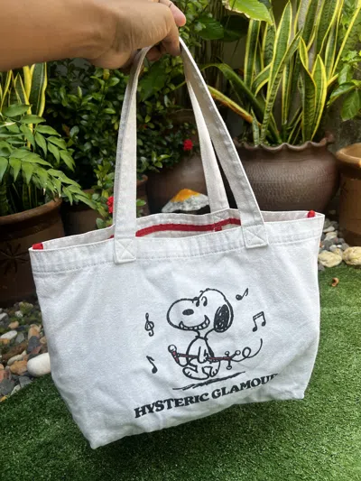 Pre-owned Hysteric Glamour X Peanuts Tote Bag In White