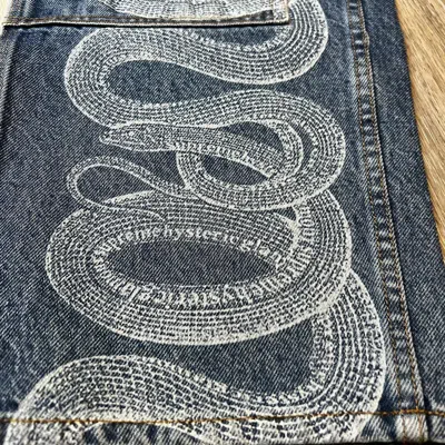 Pre-owned Hysteric Glamour X Supreme Hysteric Glamour Snake Double Knee Denim Painter