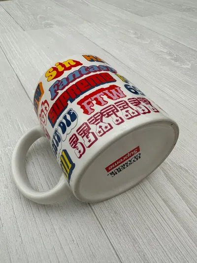 Pre-owned Hysteric Glamour X Supreme Multi Color Coffee Mug In White