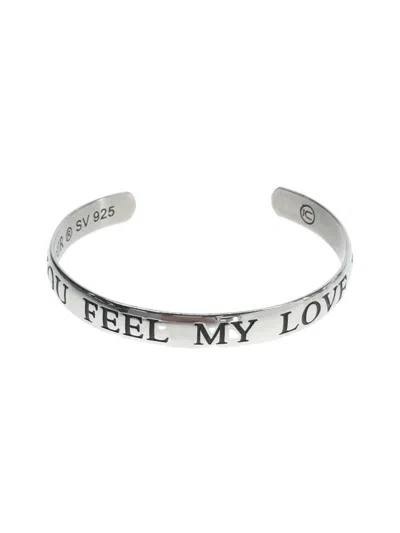 Pre-owned Hysteric Glamour X Undercover 0.925 Silver Can You Feel My Love Buzz Bracelet