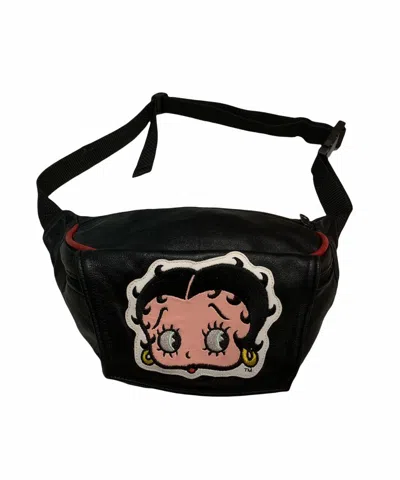 Pre-owned Hysteric Glamour X Vintage 90's Betty Boop Leather Waist Bum Bag/fanny Pack In Black