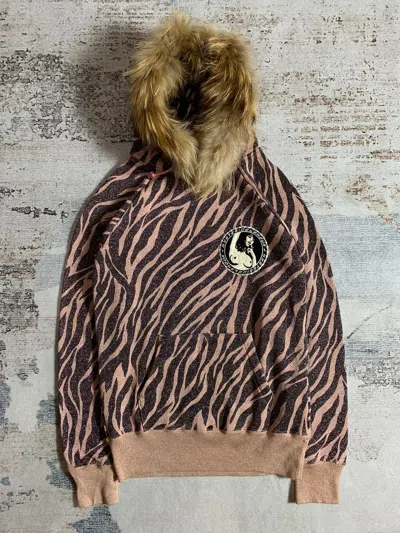 Pre-owned Hysteric Glamour X Vintage Faux Fur Glitier Zebra Hysteric Glamour Hoodies In Multicolor
