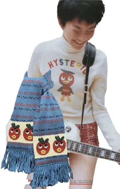 Pre-owned Hysteric Glamour X Vintage Fye 90's Hysteric Glamour Iconic Tomato Bird Muffler Scarf In Multicolor