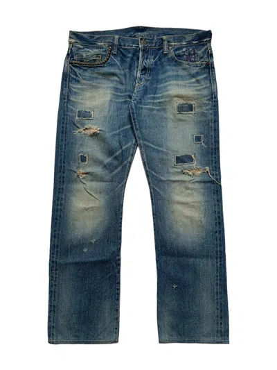 Pre-owned Hysteric Glamour X Vintage Hysteric Glamour Distressed Denim Selvedge Jeans Patchwork