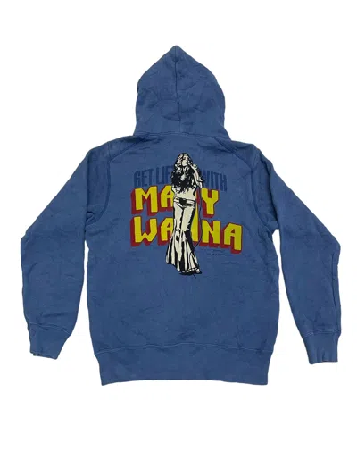 Pre-owned Hysteric Glamour X Vintage Hysteric Glamour Mary Wanna Hoodie Sweatshirt In Blue