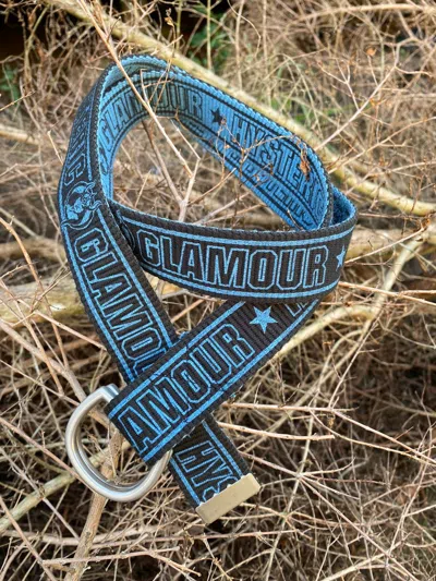 Pre-owned Hysteric Glamour X Vintage Hysteric Glamour Web Belt In Black Blue