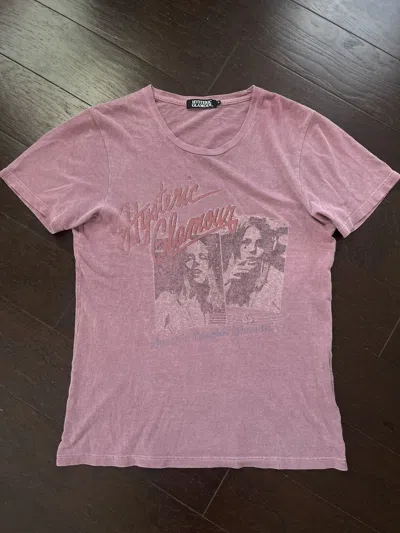 Pre-owned Hysteric Glamour X Vintage Hysteric Hoochie Coochie Woman Sun Faded T-shirts In Maroon