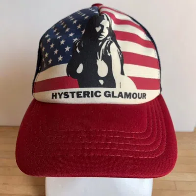 Pre-owned Hysteric Glamour X Vintage Usa American Flag Hot Sexy Girl Trucker Hat Cap Asap Rocky