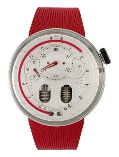 Pre-owned Hyt H0 Red Silver Watch In Multi