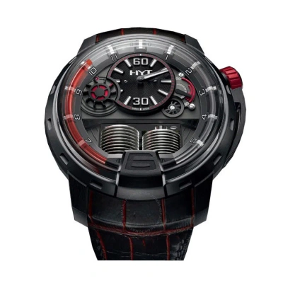 Hyt H1 Dracula Black Dial Alligator Leather Men's Watch 148-dl-21-rf-ru