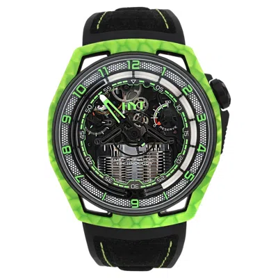 Pre-owned Hyt Hastroid Green Laser Titanium Composite Watch H02755