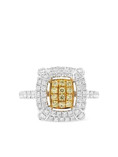 Hyt Jewelry 18kt White Gold Diamond Ring In Silver