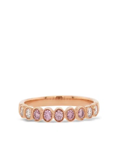Hyt Jewelry 18k Rose Gold Diamond Ring In Pink
