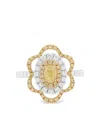 Hyt Jewelry 18k White And Yellow Gold Diamond Ring In Gold