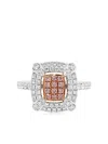 Hyt Jewelry 18k White Gold And Platinum Diamond Ring In Silver