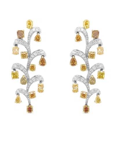 Hyt Jewelry 18k White Gold Diamond Earrings