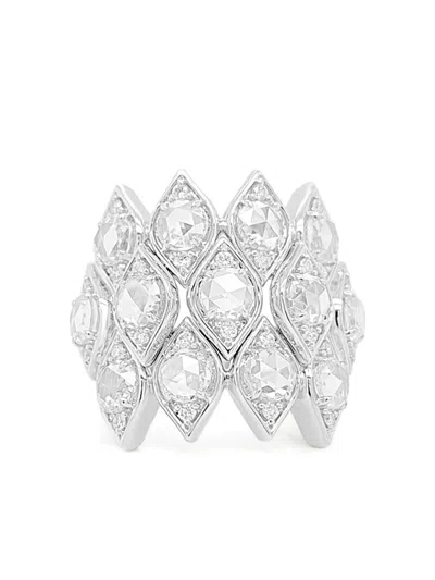Hyt Jewelry 18k White Gold Diamond Ring In Silver