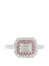 Hyt Jewelry 18k White Gold Diamond Ring In Pink