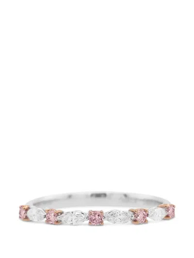 Hyt Jewelry 18k White Gold Diamond Ring In Silver