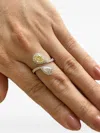 Hyt Jewelry 18k White Gold Pear Diamond Ring