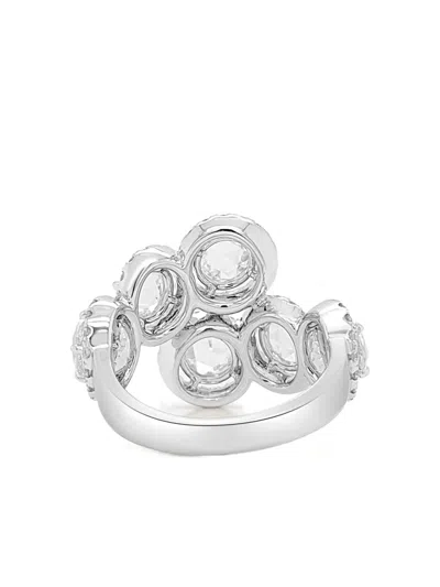 Hyt Jewelry 18k White Gold Rosecut Diamond Ring In Silver