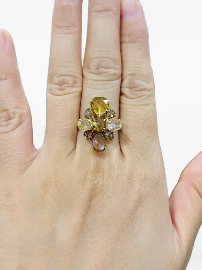 Hyt Jewelry 18k Yellow And White Gold Diamond Ring