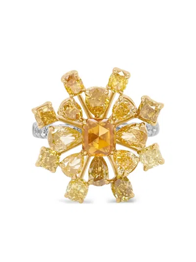 Hyt Jewelry 18k Yellow And White Gold Diamond Ring