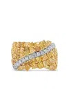 Hyt Jewelry 18k Yellow And White Gold Diamond Ring In Gold