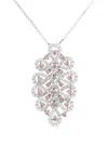 Hyt Jewelry 18kt Pink Gold Platinum Necklace In Silver