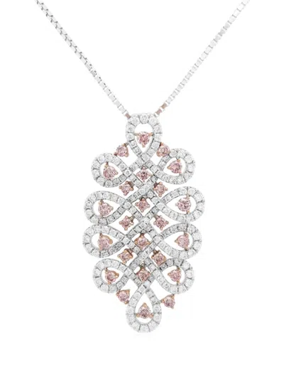 Hyt Jewelry 18kt Pink Gold Platinum Necklace In Silver